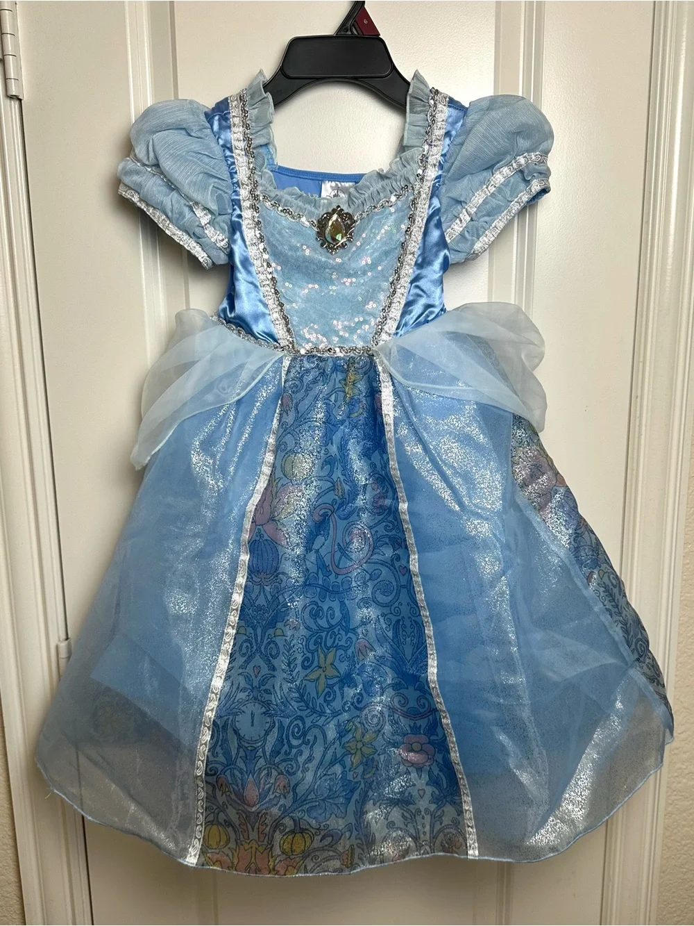 Disney Cinderella Princess Dress Size 4 Blue Sparkle Costume